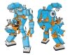 Hasegawa 64791 CHUBU 01 Orange & Sky Blue Lightweight Mechatrobot 1/35